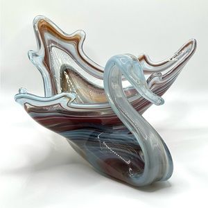 Vintage MCM blown glass swan.